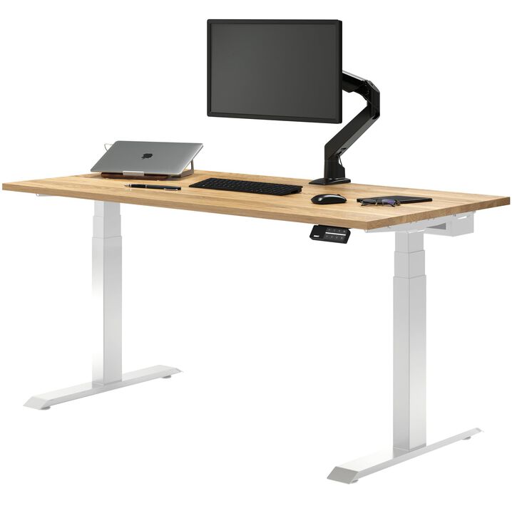 Desky Dual Hardwood Sit Stand Desk