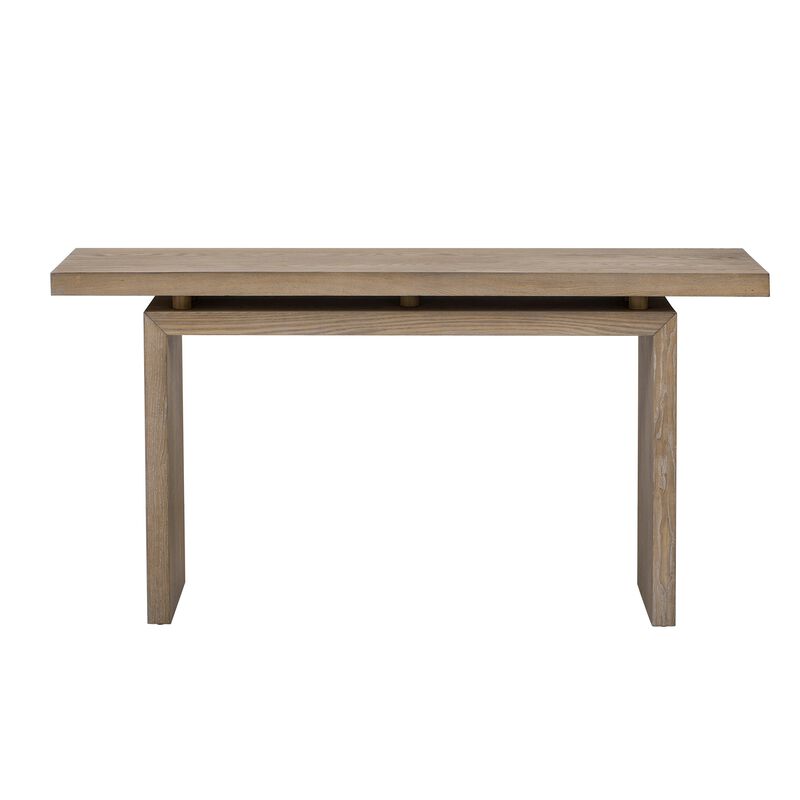 Uniquely Designed Ash Veneer Console Table, Modern Simple Style, Featuring Clever Tabletop Design, for Entryway, Hallway, Living Room, Foyer image number 0