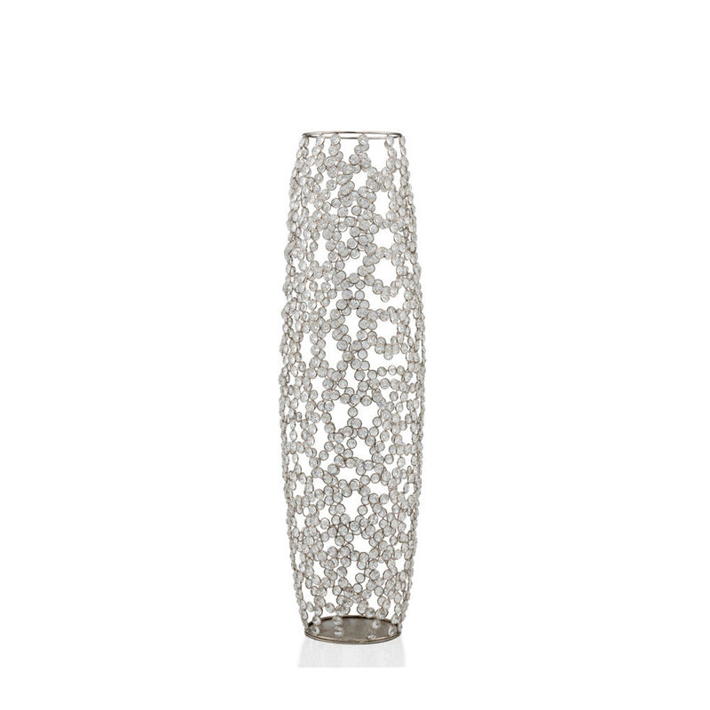Homezia 31.5"  Bling Faux Crystal Abstract Twigs Barrel Floor Vase