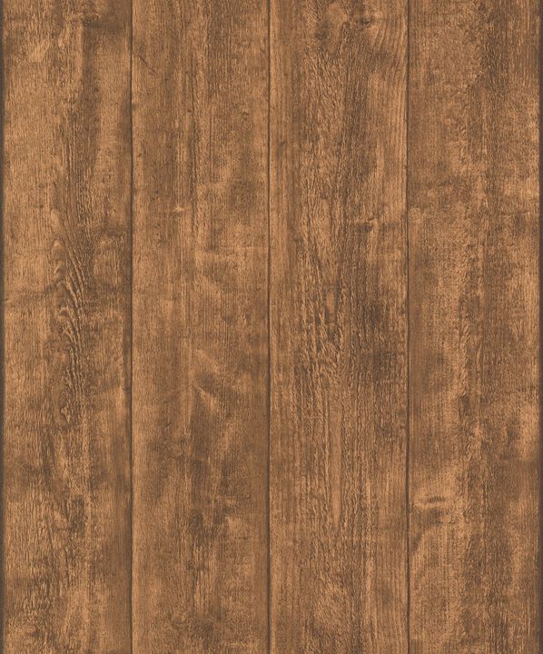 The Woods and Wicker Vintage Wood Effect Motif Bronze Brown Wallpaper WW22216