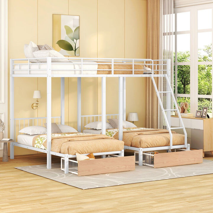 Merax Full Over Twin & Twin Bunk Bed