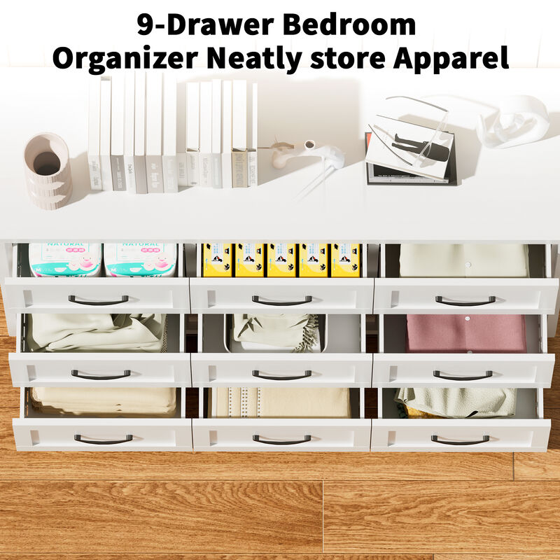 Kankes 9 Drawer Metal Dresser image number 2