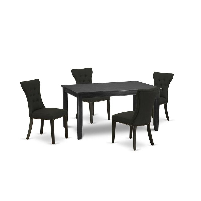 East West Furniture Dining Room Set Black