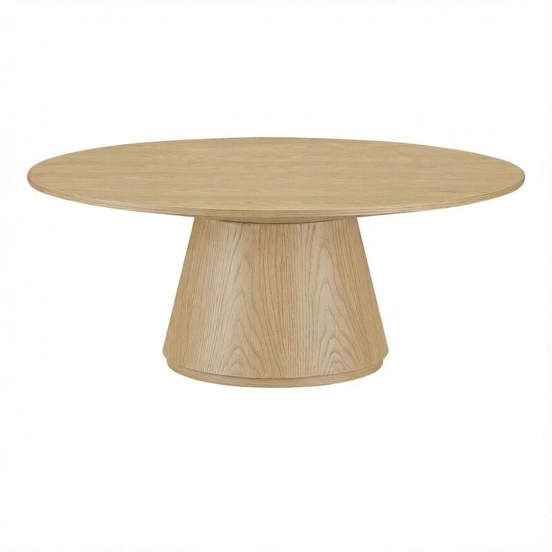 Starlight Canyon Home Brown Oak Veneer Coffee Table with Semi-Gloss Finish and Metal Hardware image number 0