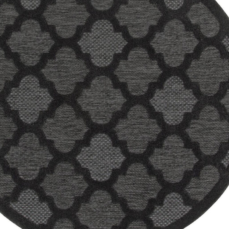 HomeRoots Round Trellis Indoor Outdoor Area Rug image number 2