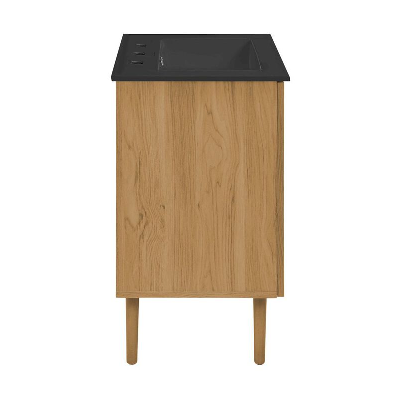 24" Freestanding Bathroom Vanity with 3-Hole Centerset Sink Top image number 3
