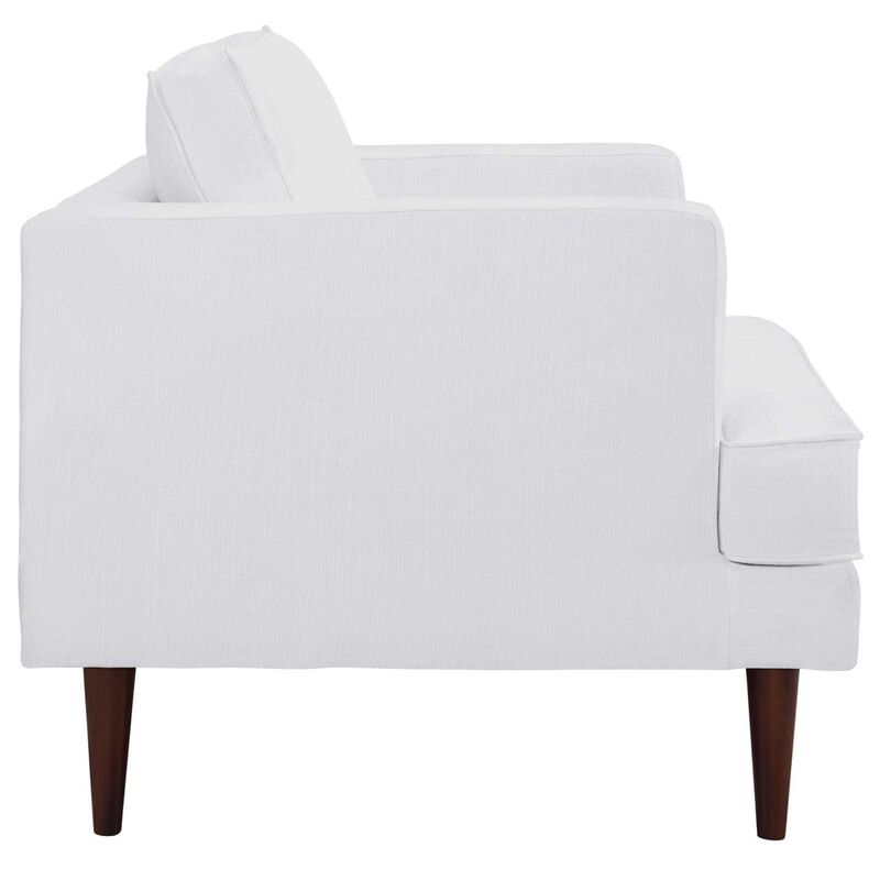 Modway Agile Upholstered Fabric Contemporary Modern Lounge Accent Arm Chair In White