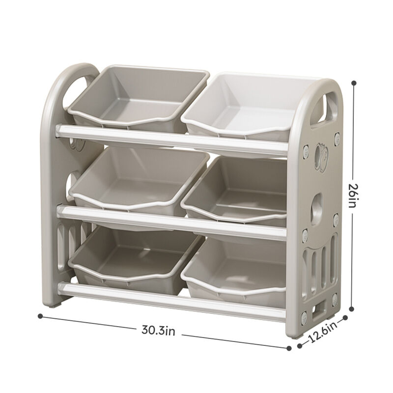 Streamdale Kids Toy Storage Unit with 6 Bins image number 6