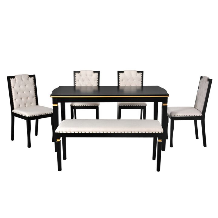 Swebax Classic Modern 6‑Piece Dining Table Set