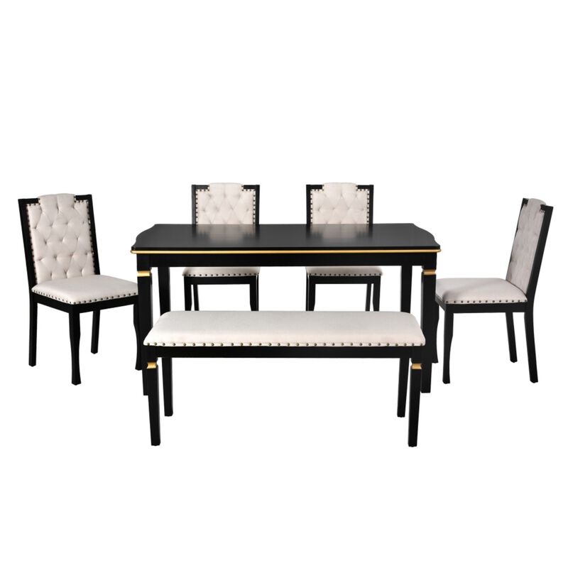 Swebax Classic Modern 6‑Piece Dining Table Set image number 0