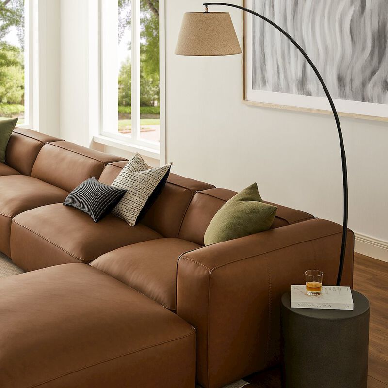 Auren 6-Piece Upholstered Vegan Leather Modular Sofa image number 8