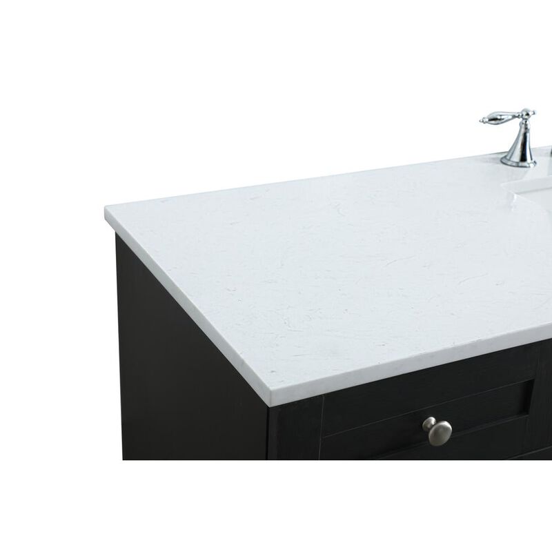 Elegant Kitchen and Bath 60 Inch ADA Compliant Bathroom Vanity In Black