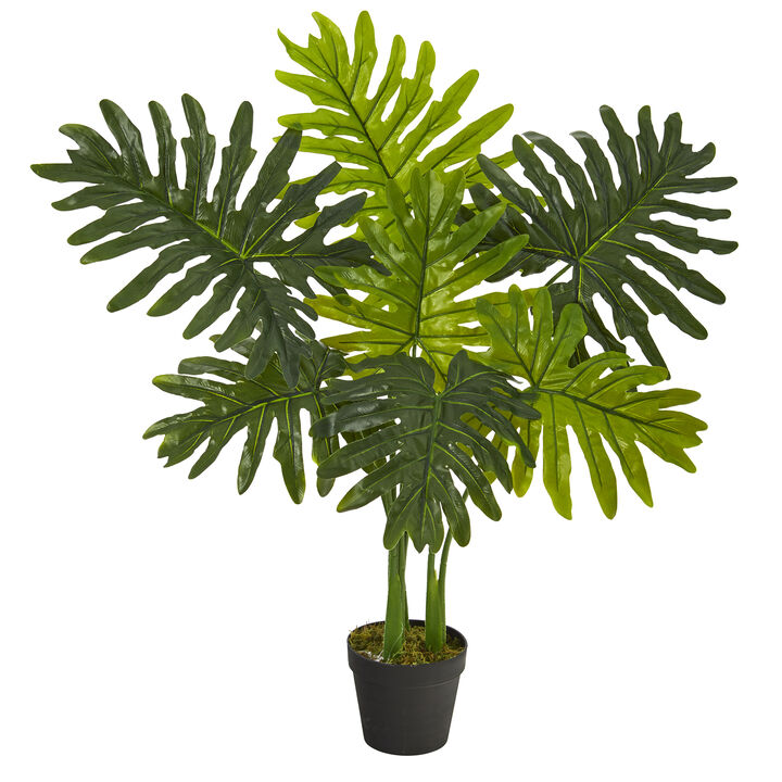 HomPlanti 3" Philodendron Artificial Plant (Real Touch)