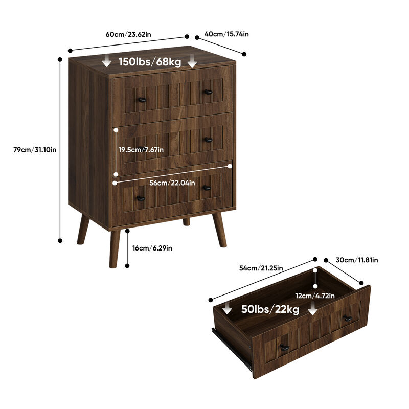Montzi 3 drawer dresser image number 7