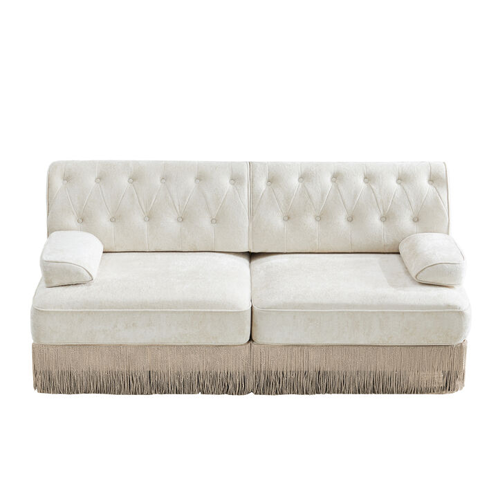 TATEUS Velvet Fabric Sofa
