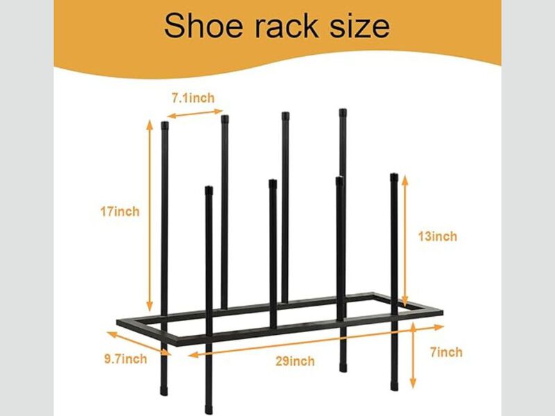 Entryway Metal Shoe Storage Cabinet Closet Boot Rack Rack Organizer image number 2