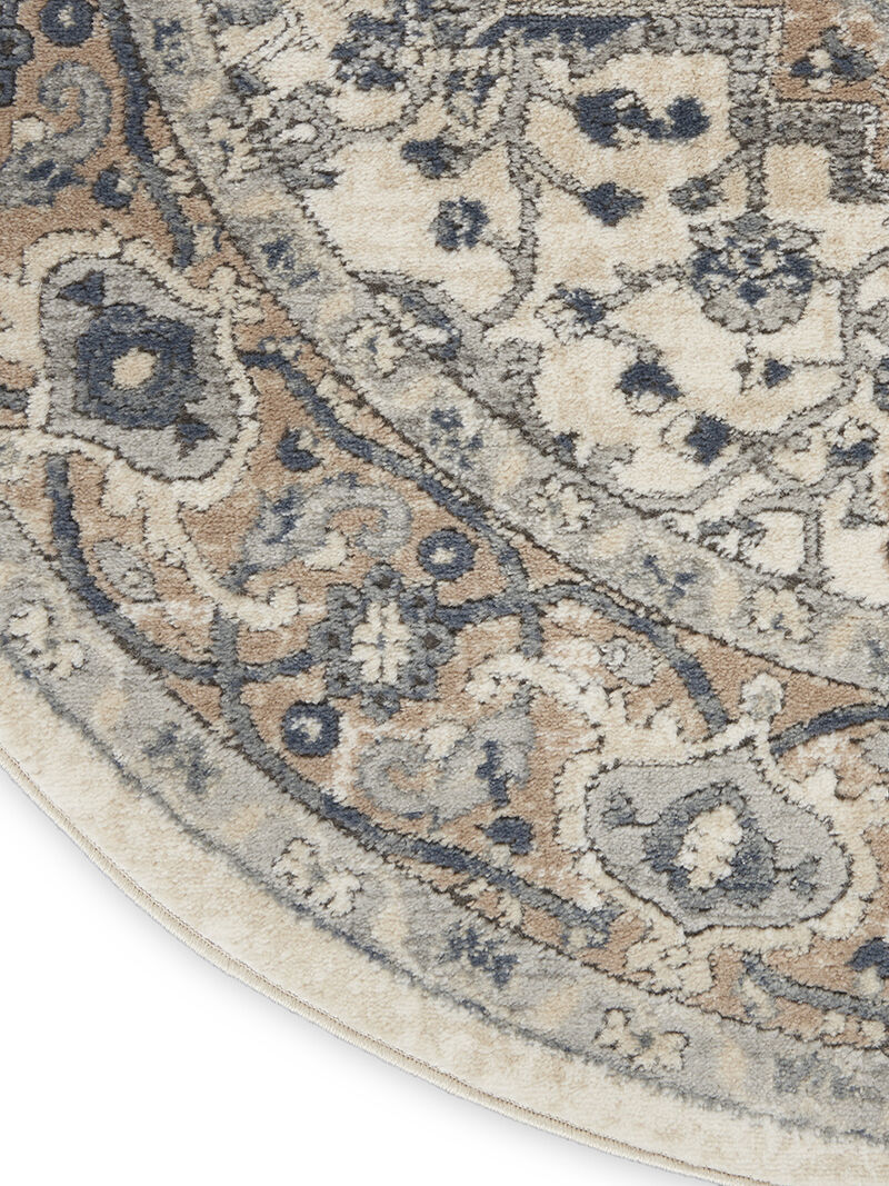Quarry QUA05 Ivory/Gray 4' x Round Rug image number 4