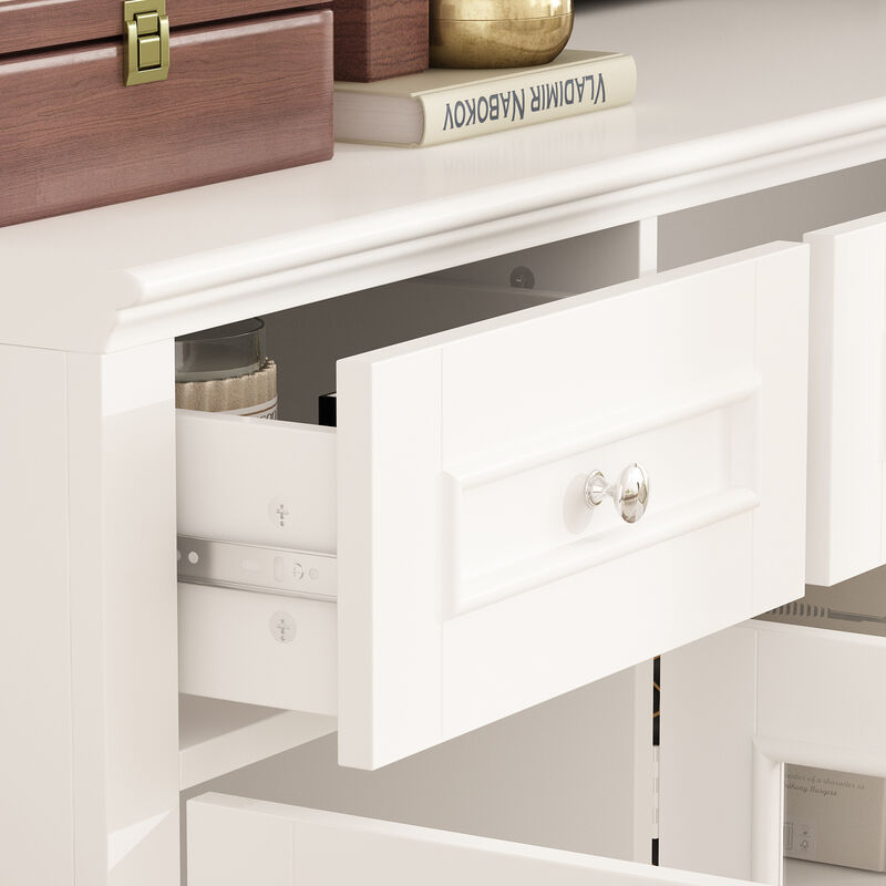 FUFU&GAGA Modern/Contemporary White Tv Cabinet Integrated Tv Mount (Accommodates TVs up to 55-in)，White