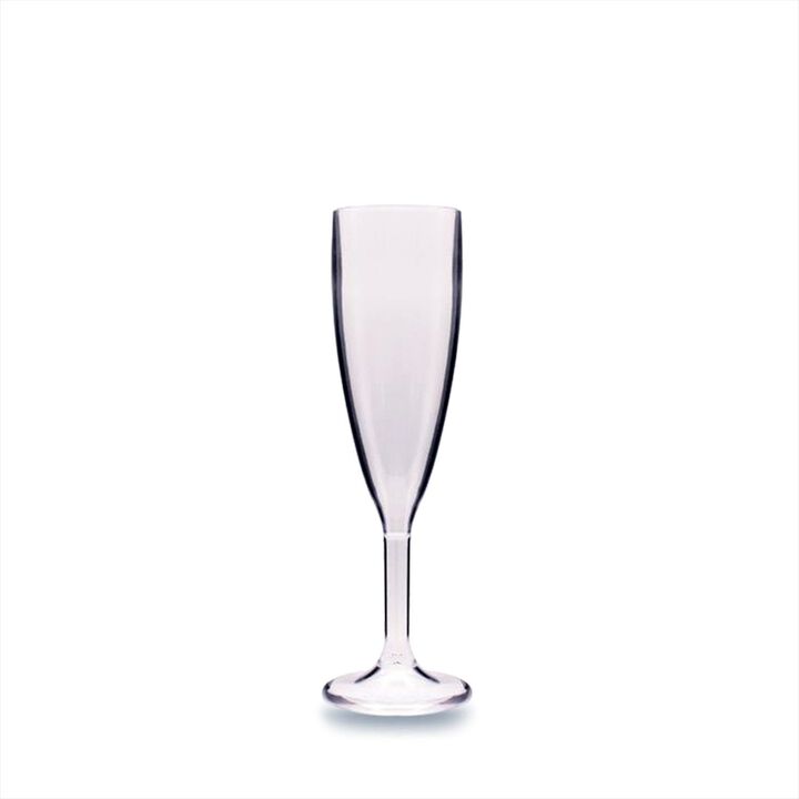 Polycarbonate Drinkware dia.2.25" h:8.5" 6 oz. Round Clear Polycarbonate Champagne Flute (Set of 12)