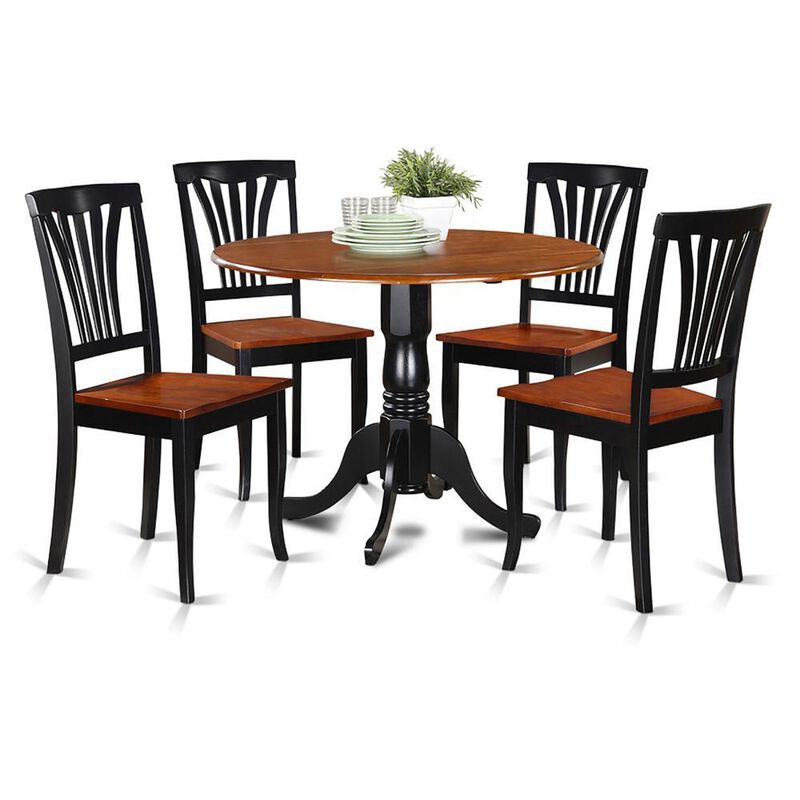 5 PC small Kitchen Table and Chairs set-Kitchen Table and 4 Kitchen Chairs