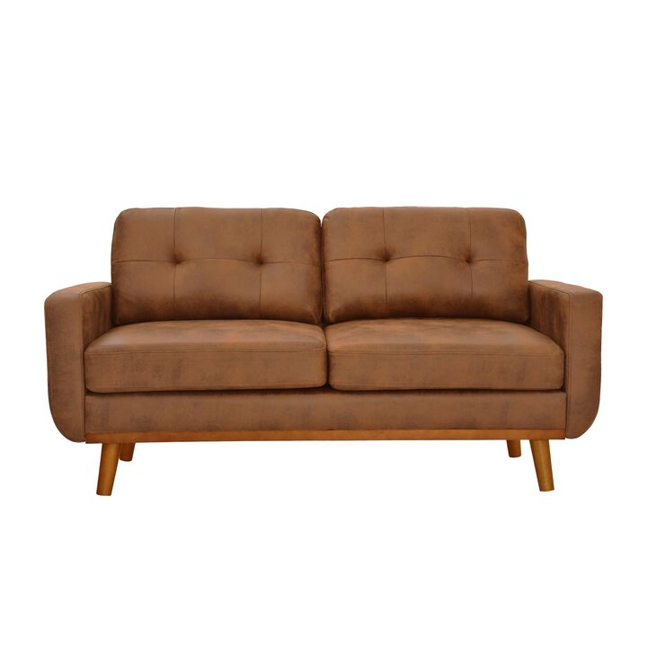 Sopnin Mid-Century Modern Upholstered Loveseat