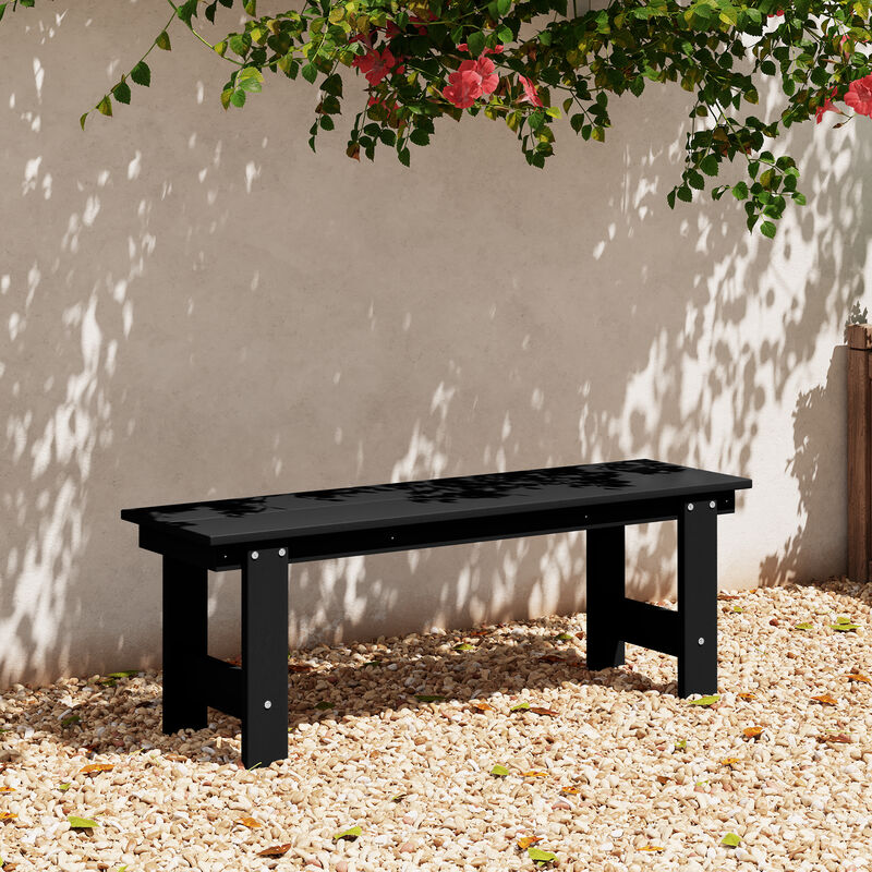 WestinTrends Outdoor HDPE 48" Modern Backless Patio Bench