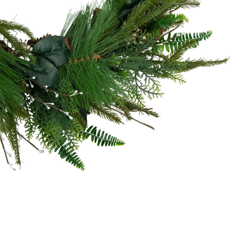 Long Needle Pine and Mixed Foliage Artificial Christmas Wreath  25-Inch  Unlit image number 2