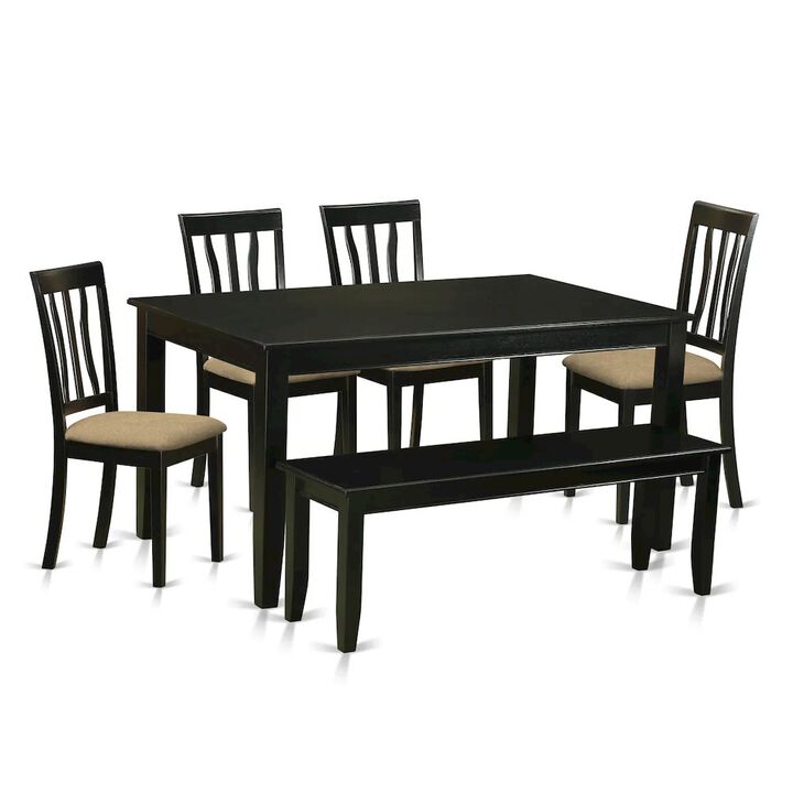 6 Pc Kitchen nook Dining set - Dinette Table and 4 Kitchen Dining Chairs in addition to Bench