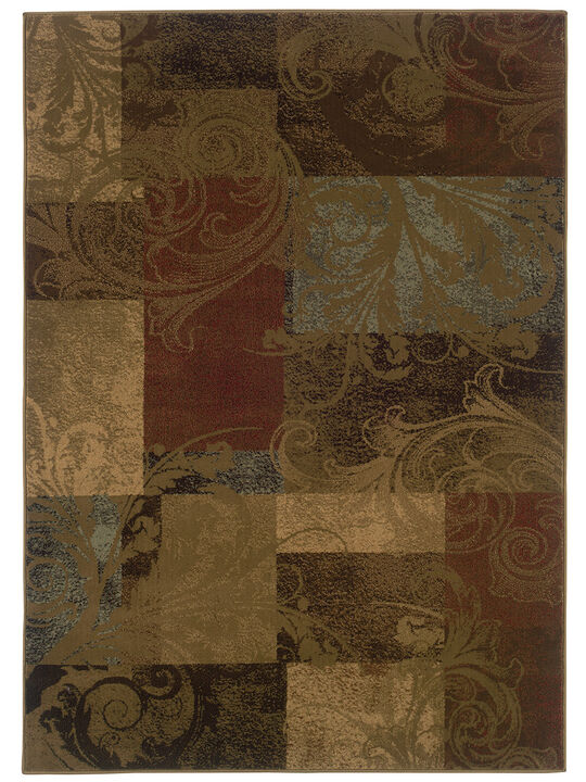 Hudson 36G 5'3" x 7'6" Green Rug