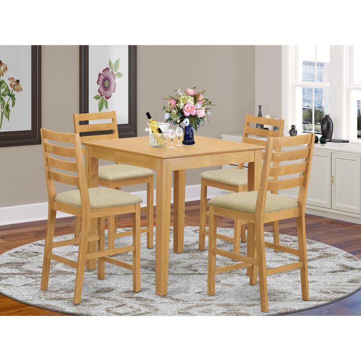 5 PC counter height Table and chair set - counter height Table and 4 dinette Chairs.