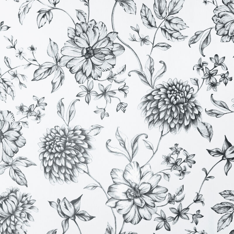 Della Black Floral Trail Wallpaper image number 0