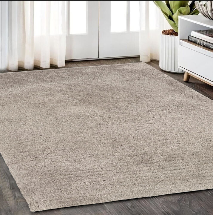 HomeRoots Shag Hand Tufted Area Rug