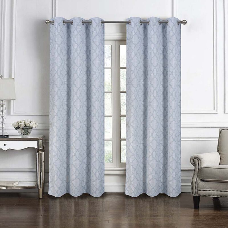 RT Designers Collection Brookfield Jacquard High Quality Light Filtering Grommet Curtain Panel