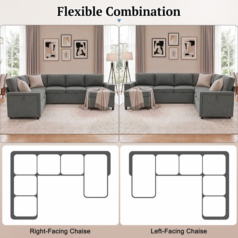Spesi U-Shaped Convertible Sectional image number 3