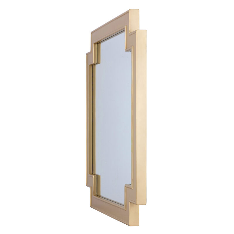 Pasargad Home Ephrya Geometric Gold Wall Mirror image number 2