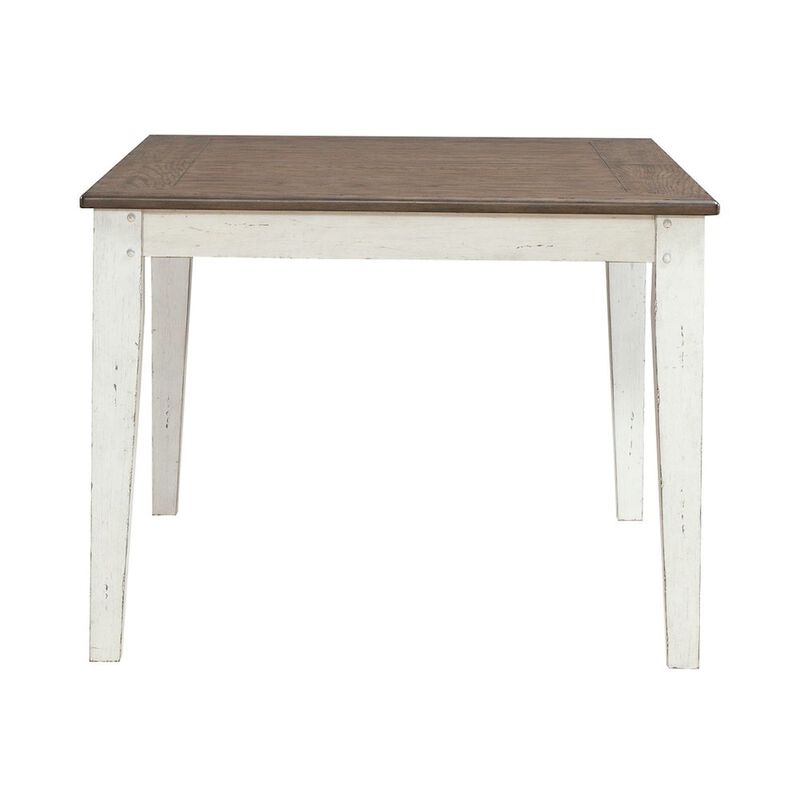 Liberty Furniture Rectangular Leg Table with Butterfly Leaf for Dining Room -Graphite & Whitestone image number 5