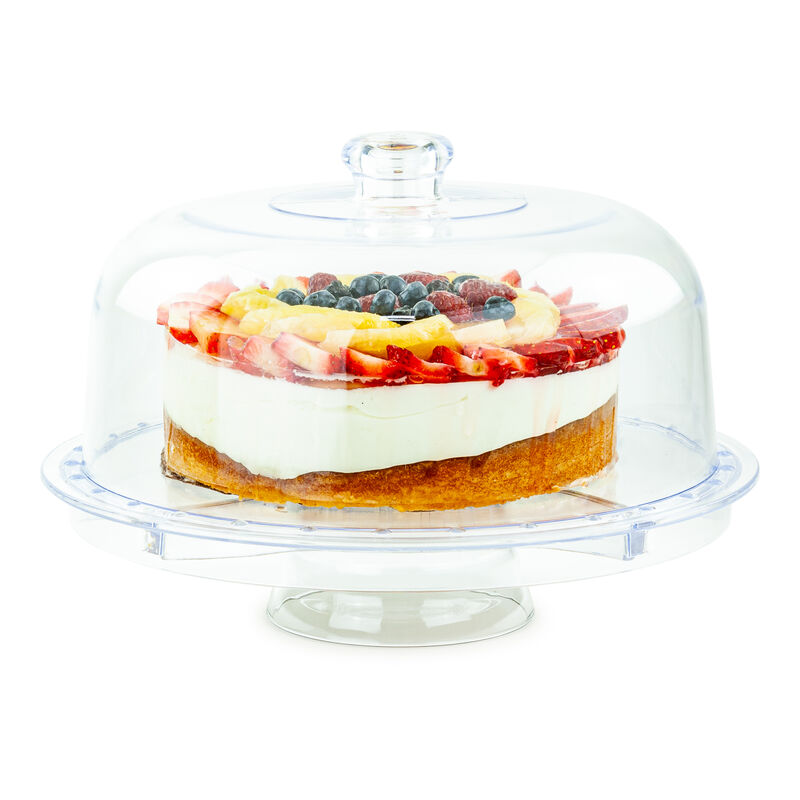 12 in. Multi-Functional Acrylic Cake Stand, 6 in 1 Serving Stand