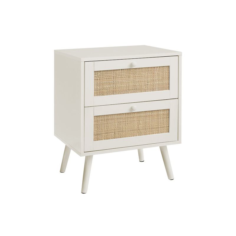 Accent Table, Storage Drawer, White Laminate, Modern, Contemporary