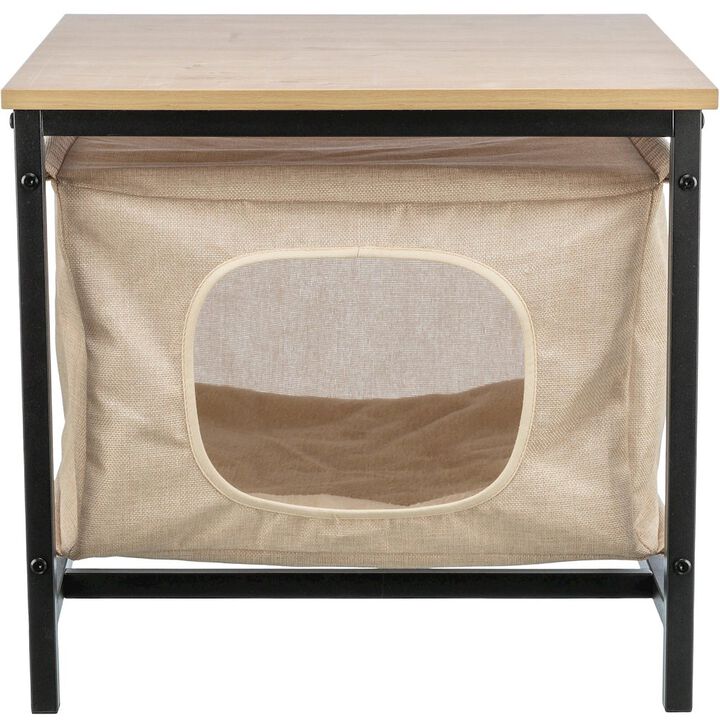 TRIXIE Emmie Indoor Cat Condo, Cat Bed Side Table, Cat Hideaway Cave with Cozy Cushion