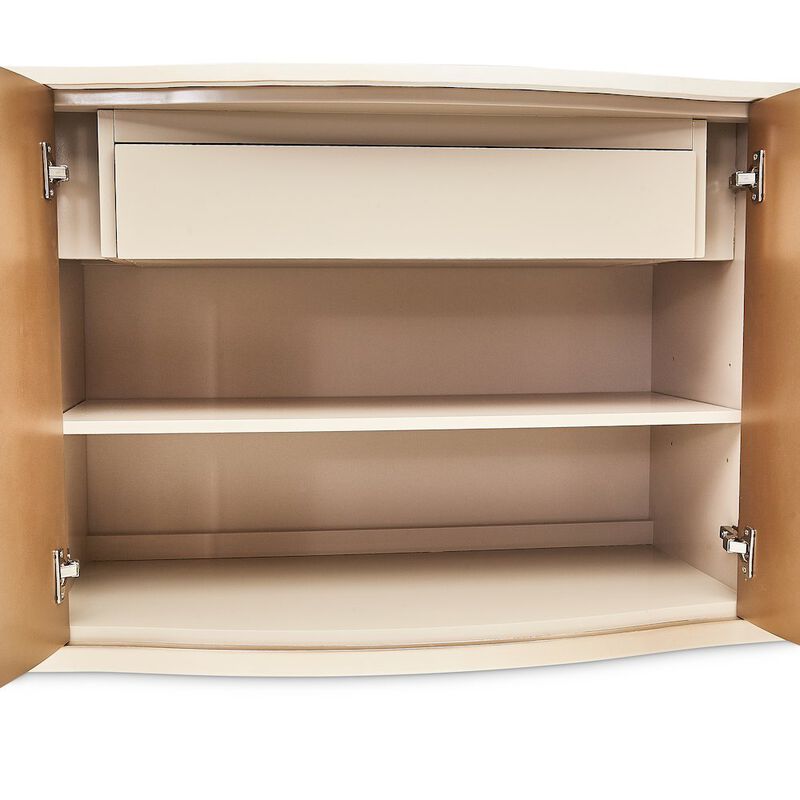 Starlight Canyon Home Elegant Blush Sideboard Buffet Cabinet with Storage and Bar Cabinet Use image number 9
