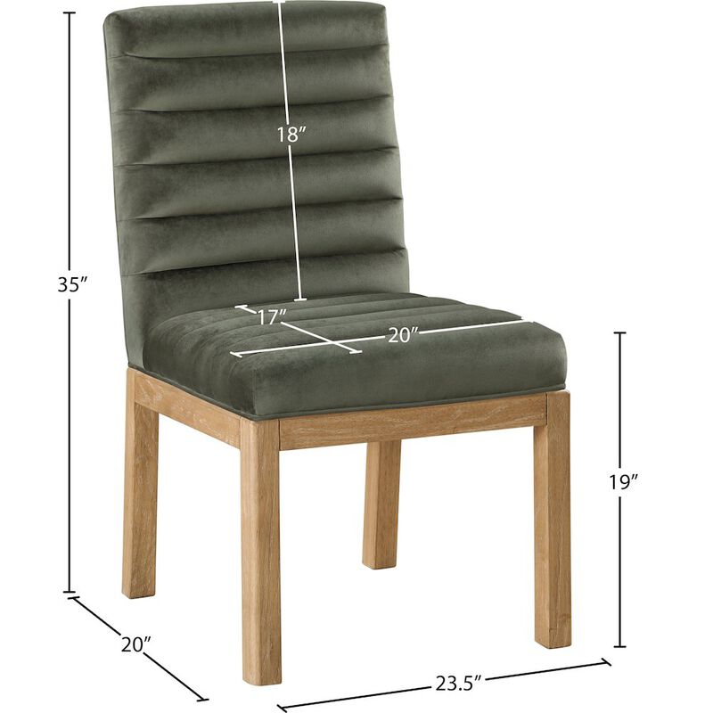 Meridian Furniture Evelyn Saddle Velvet Dining Chair