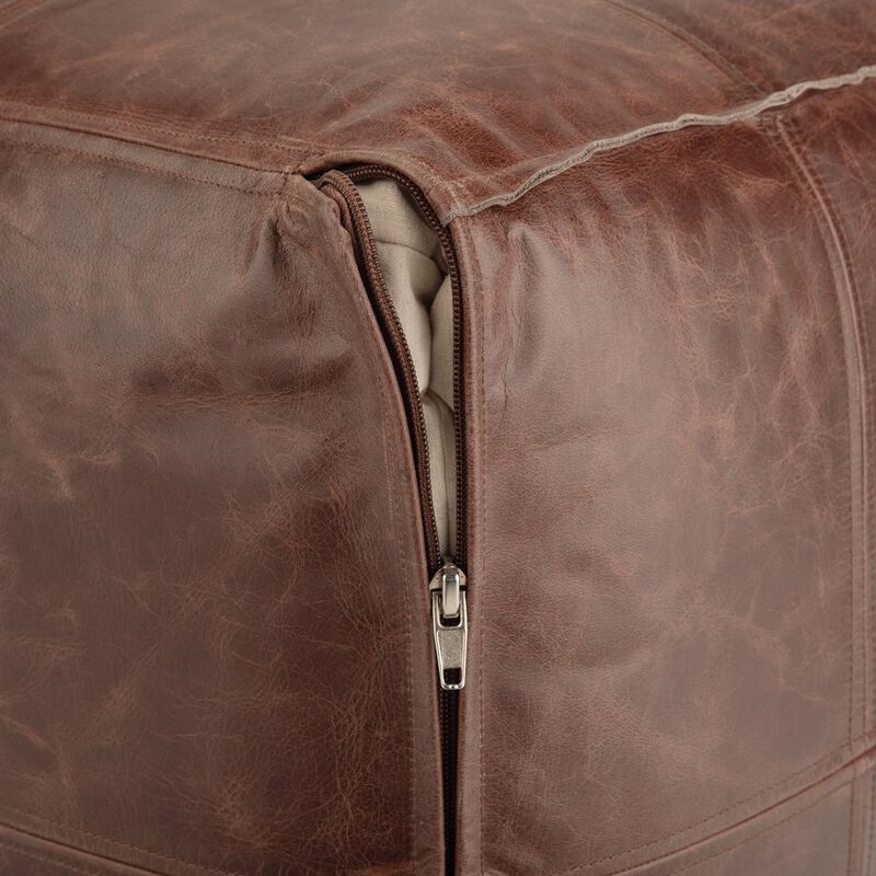 Simpli Home Sheffield Square Pouf image number 5