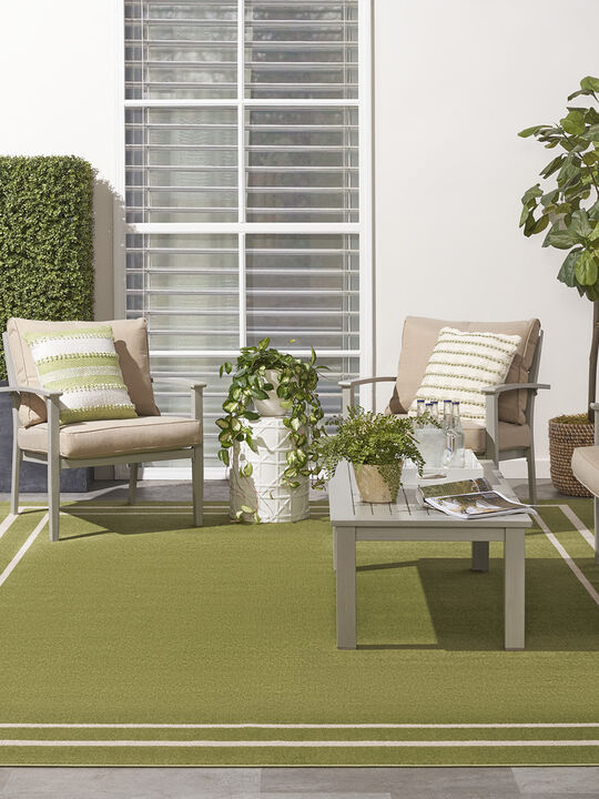 Nourison Essentials NRE02 Green/Ivory 8' x 10' Rug