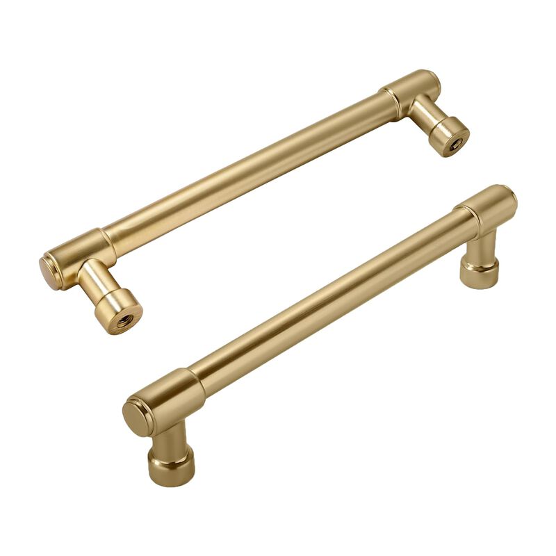 ZAUYX Solid Heavy Duty Jasper Pulls 2 Pack Gold Cabinet Pulls 3 Inch Hole Centers for Kitchen Cupboard Handles Modern Drawer Pul