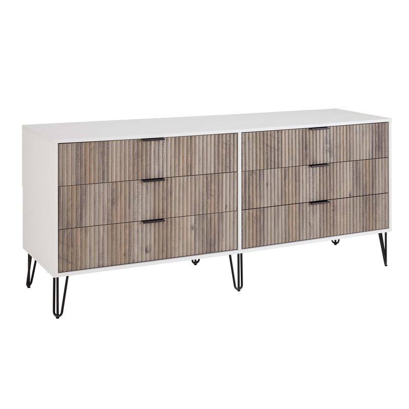 Dumbo Low Dresser in White and Gray