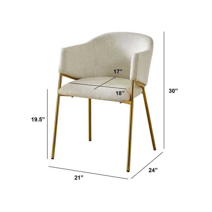 Best Quality Furniture Round Marble Wrap Tempered Glass Dining Table With 4 Linen Beige Side Chairs