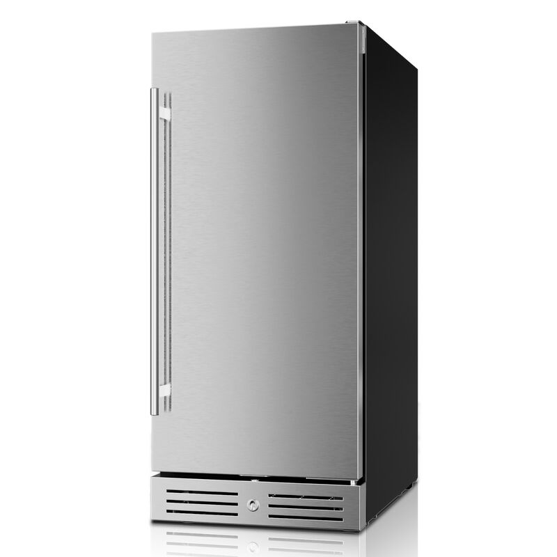 15 inch Beverage Refrigerator, 100 Cans Beverage Fridge , Stainless Steel Indoor/Outdoor Refrigerator image number 2