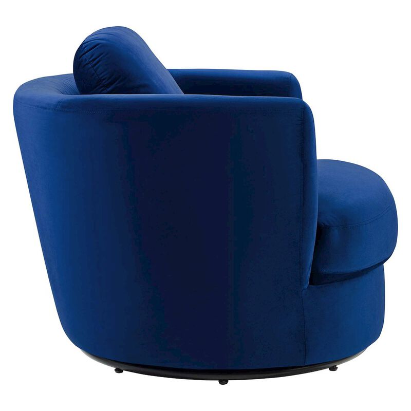 Pirouette Performance Velvet Swivel Armchair image number 1