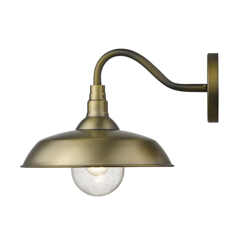 Hivvago Burry 1-Light Antique Brass Wall Light