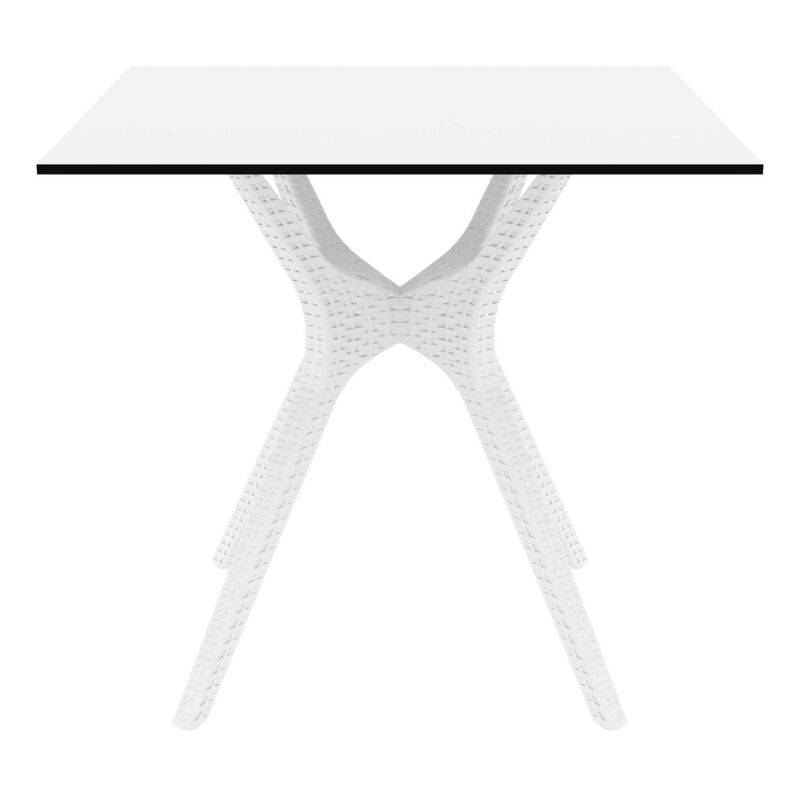 31.5" Brown Solid Square Patio Dining Table image number 0